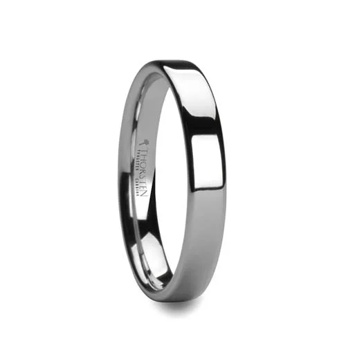 Thorsten Stockton Pipe Cut White Tungsten Wedding Ring 4 mm