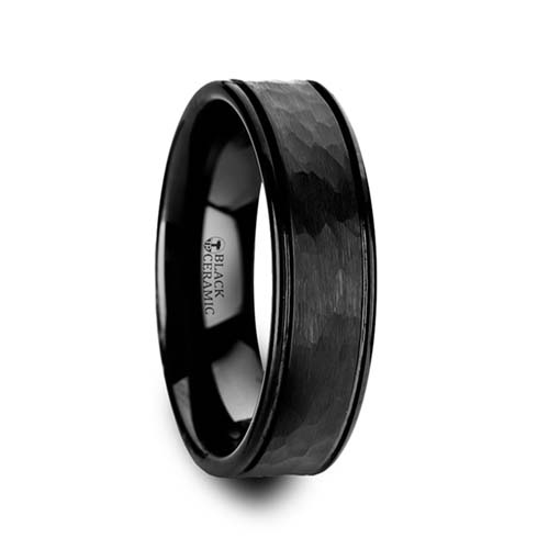 Thorsten Revenant Black Ceramic Wedding Ring