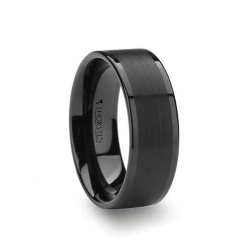 Thorsten Vulcan Black Tungsten Wedding Ring