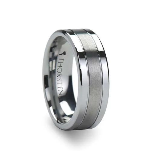Chronos Tungsten Wedding Ring by Thorsten Rings