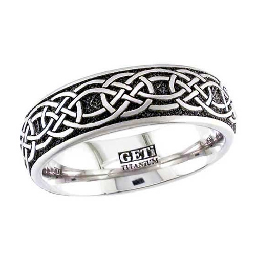 Celtic Eternity Knot Titanium Wedding Ring