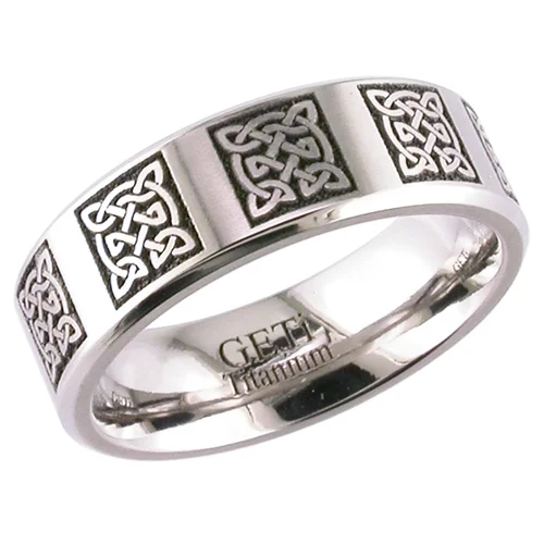 Celtic Knot Titanium Wedding Ring