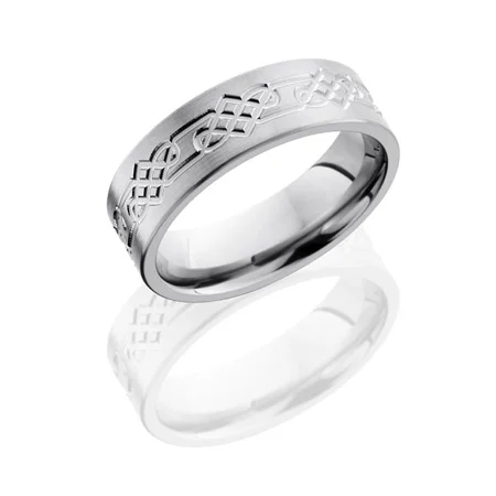 Titanium Wedding Ring with Celtic Knot