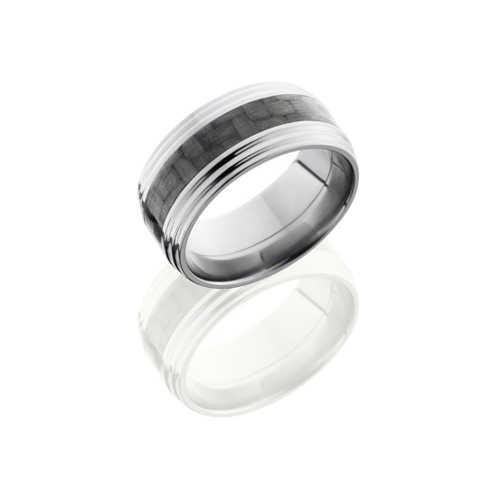 Wide Carbon Fiber Wedding Ring