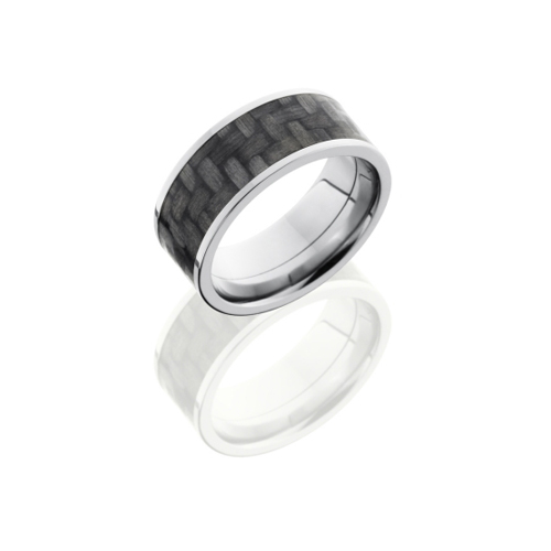 Wide Titanium &amp; Carbon Fiber Ring