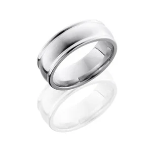 Cobalt Chrome Wedding Ring with Round Edge