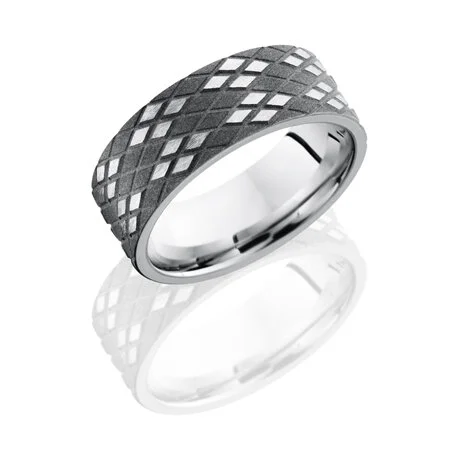 Cobalt Chrome Argyle Design Wedding Ring