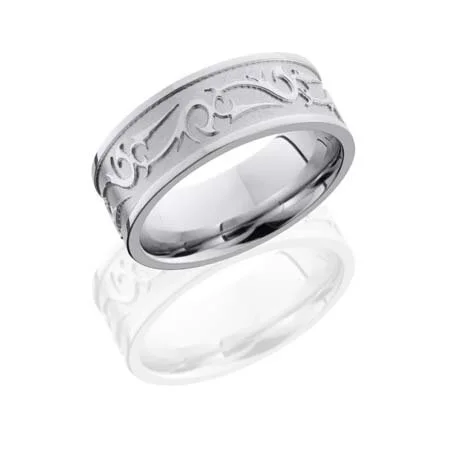 Cobalt Chrome with Fancy Thorn Design Wedding Ring