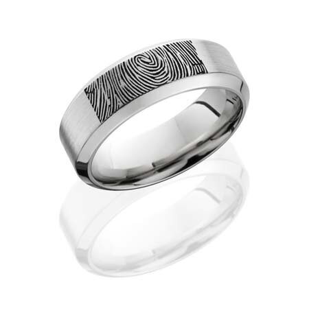 Fingerprint Wedding Ring in Cobalt Chrome