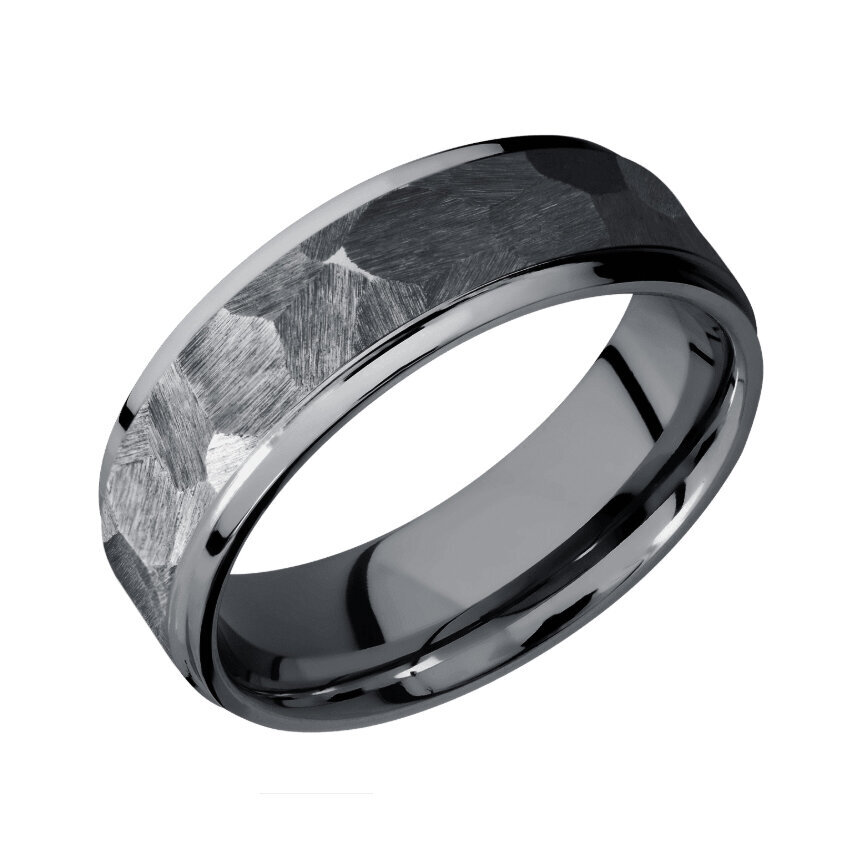 Tantalum Wedding Ring with Rock Polish Finish