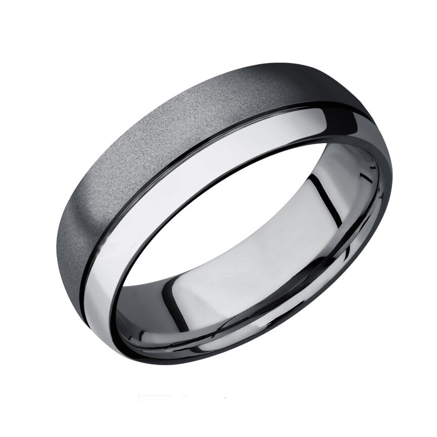 Tantalum Wedding Ring with Duel Finishes