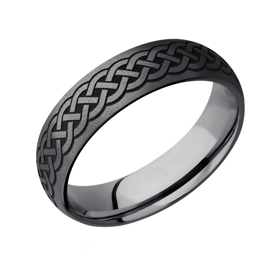 Tantalum Wedding Ring with Celtic Knot Design