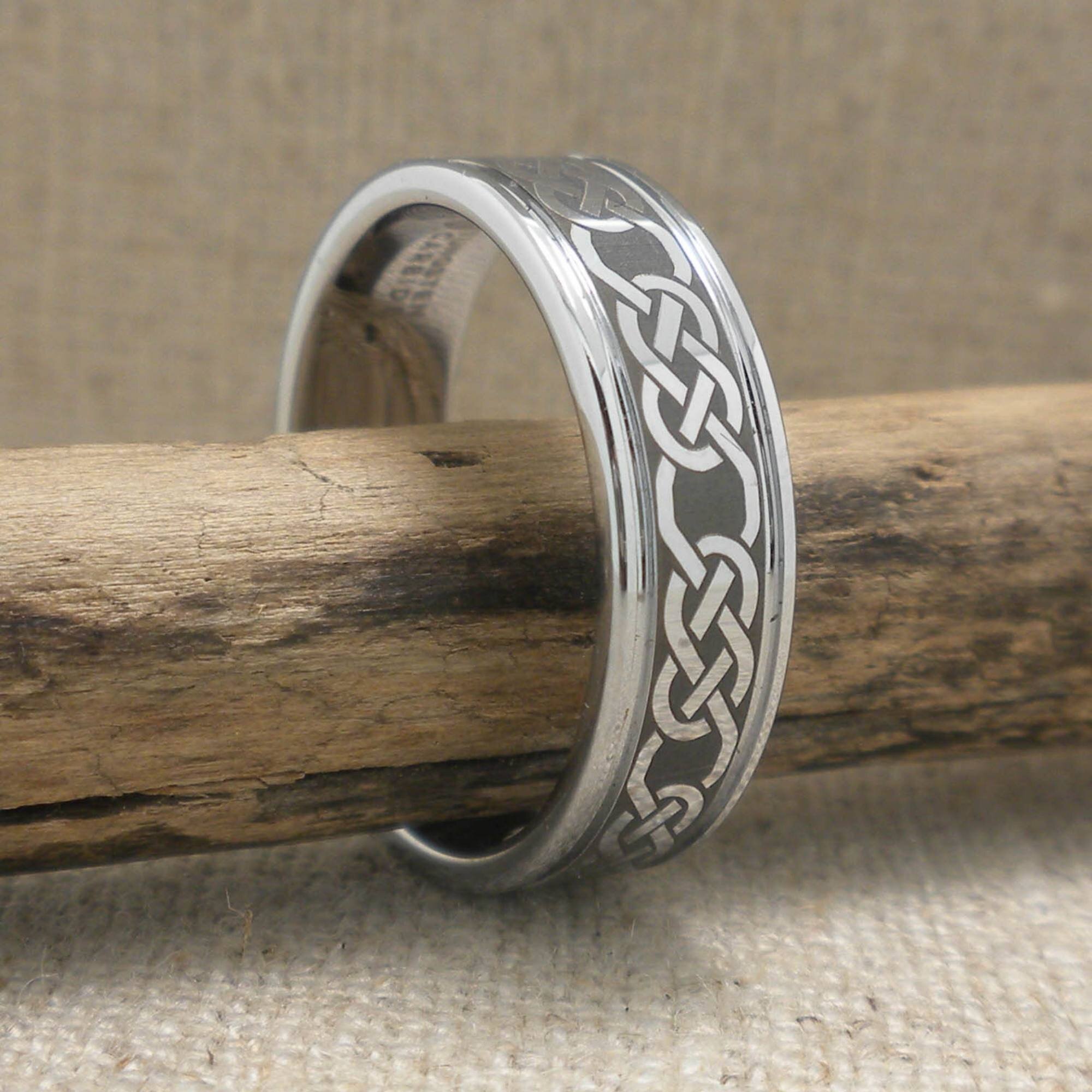 Celtic Tungsten Wedding ring