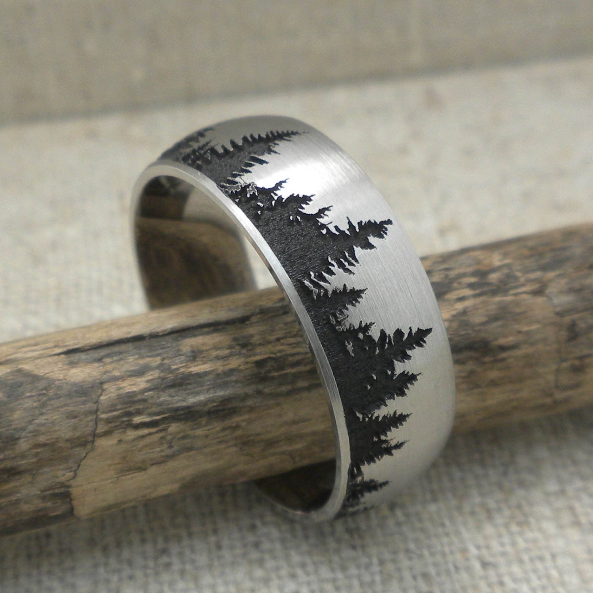 Wedding Ring with Trees