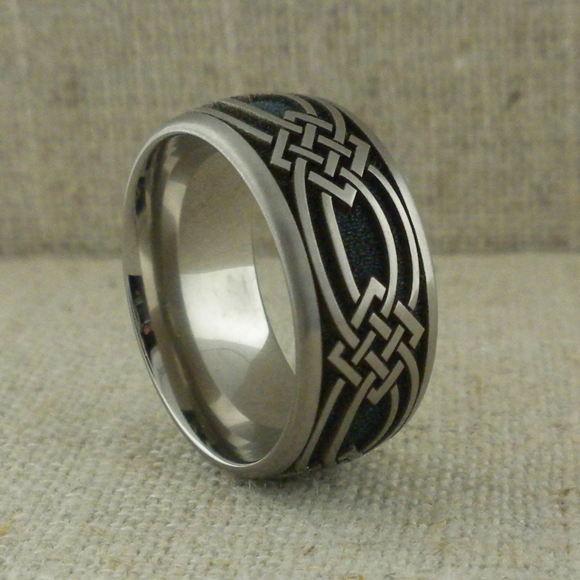 Celtic Weave Titanium Wedding Ring
