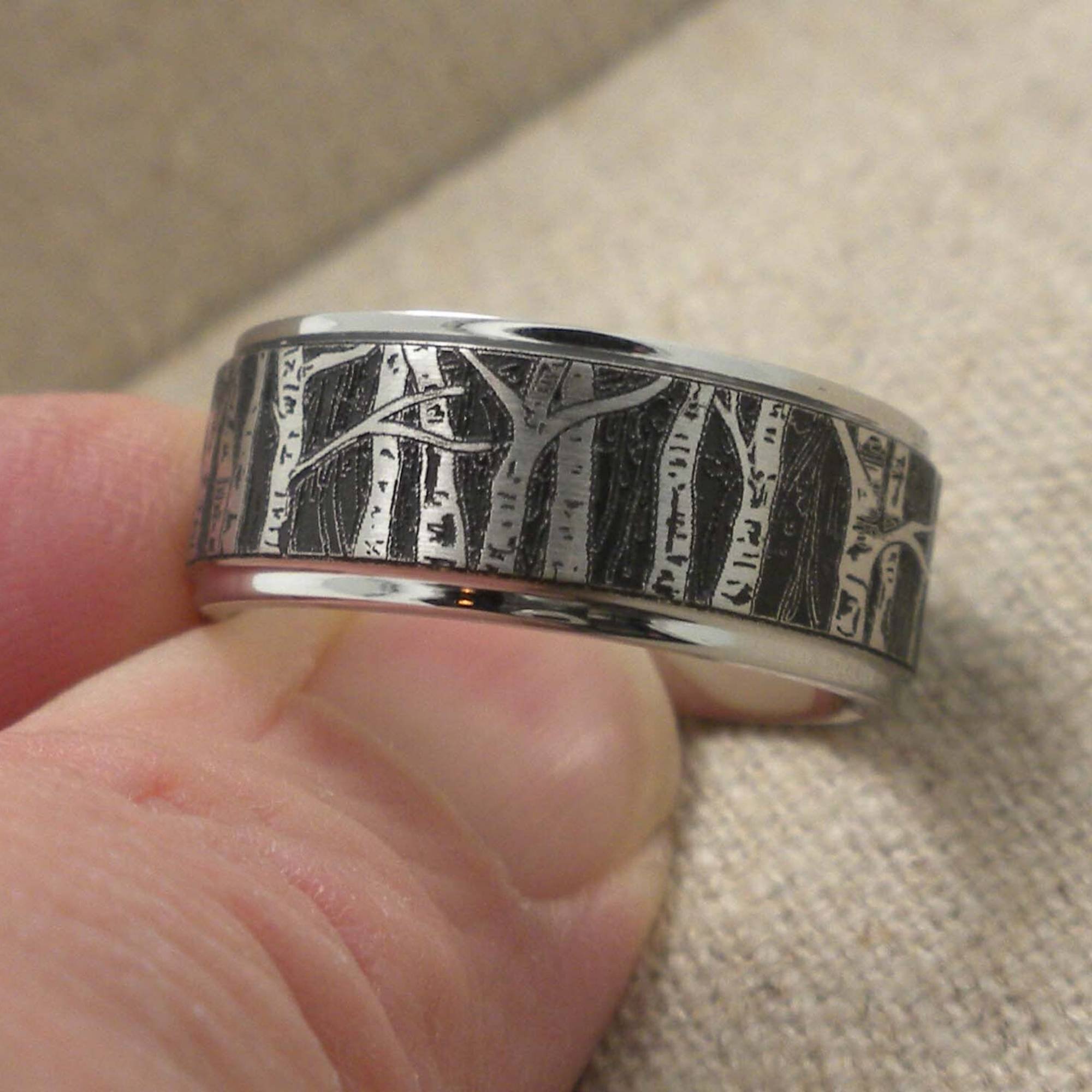Aspen Trees Wedding Ring