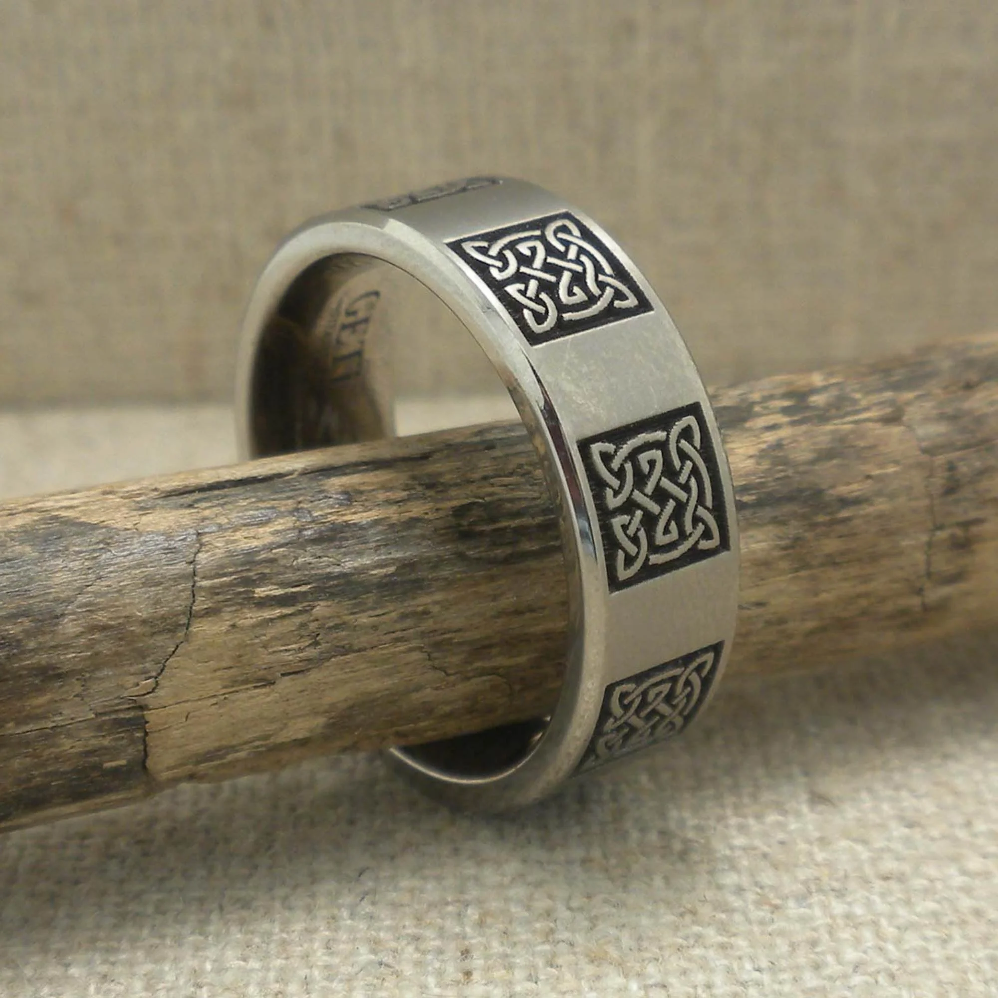 Celtic Knot Titanium Wedding Ring