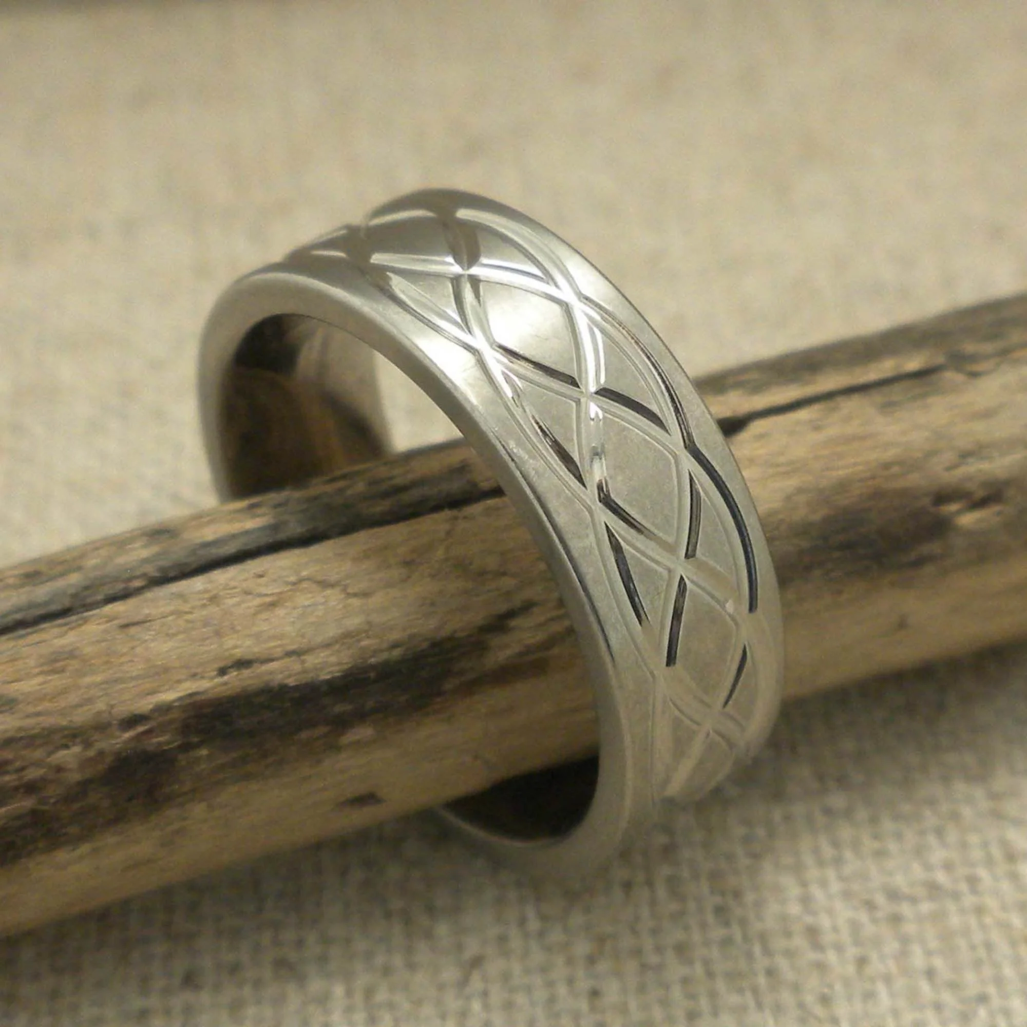 Titanium Celtic Knot Wedding Ring