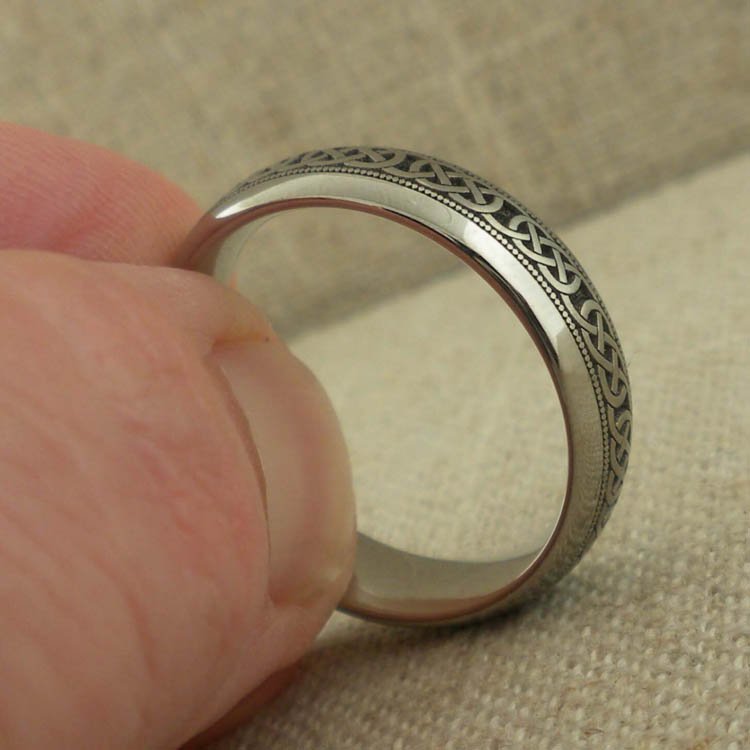 Domed Celtic Wedding Ring