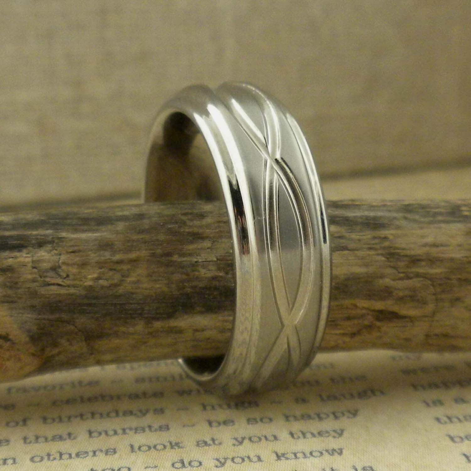 Titanium Infinity Knot Wedding Ring