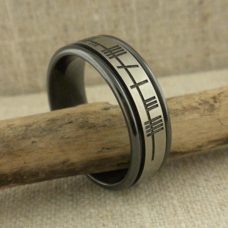 Custom Ogham Wedding Ring