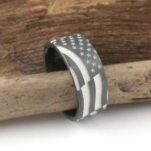 American Flag Wedding Ring Made in the USA