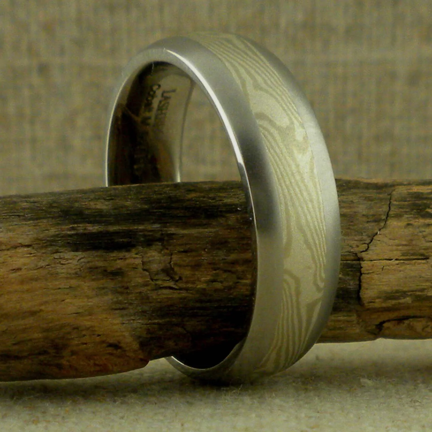 Mokume Cobalt Chrome Wedding Ring