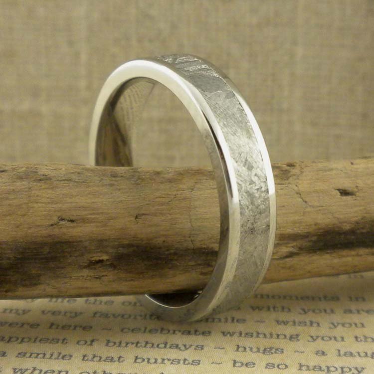 Meteorite Wedding Ring by Lashbrook Designs