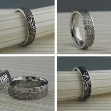 Custom Tree of Life Wedding Rings