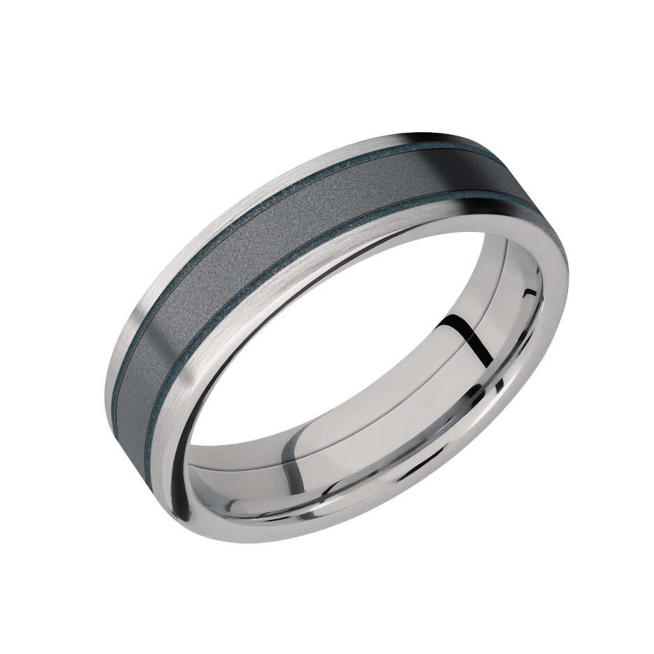 Titanium with Tantalum Inlay Wedding Ring