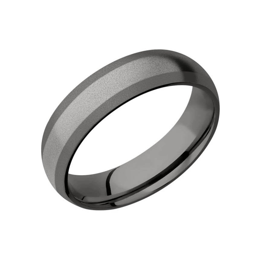 Tantalum Wedding Ring with Inlay