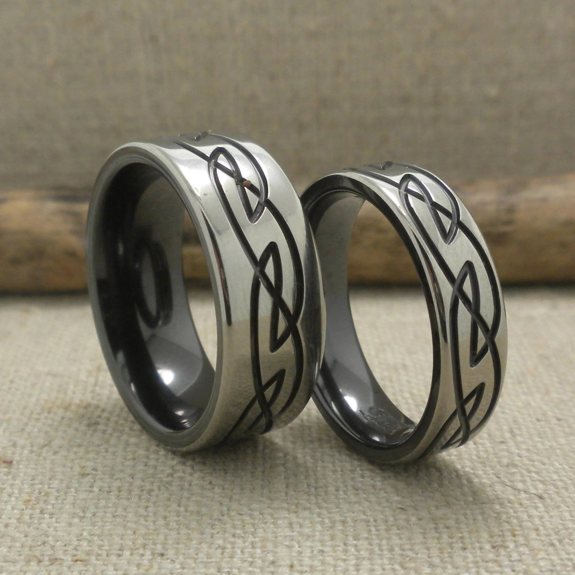 Celtic Knot Zirconium Wedding Ring