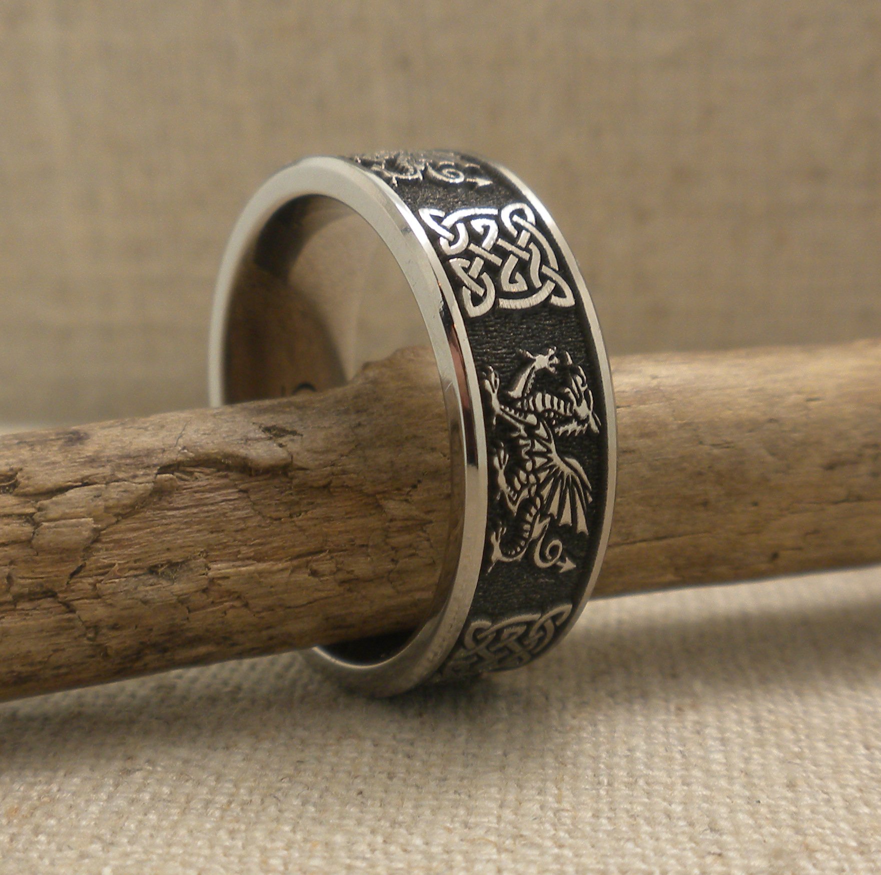 Welsh Dragon Wedding Ring