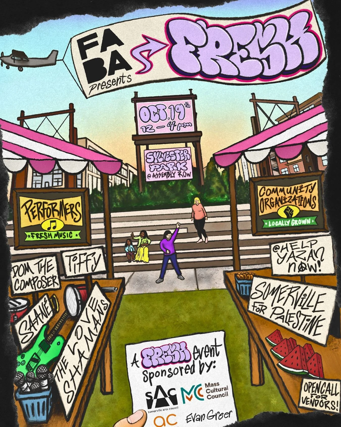 π₯Announcing.. FRESH! π
A free event featuring a curated lineup of emerging local talent and crafts vendors, and grassroots organizations.
β£
ποΈ When: October 19, 12pm-4pm
π Where: Sylvester Baxter Riverfront Park, Somerville – Assembly Row