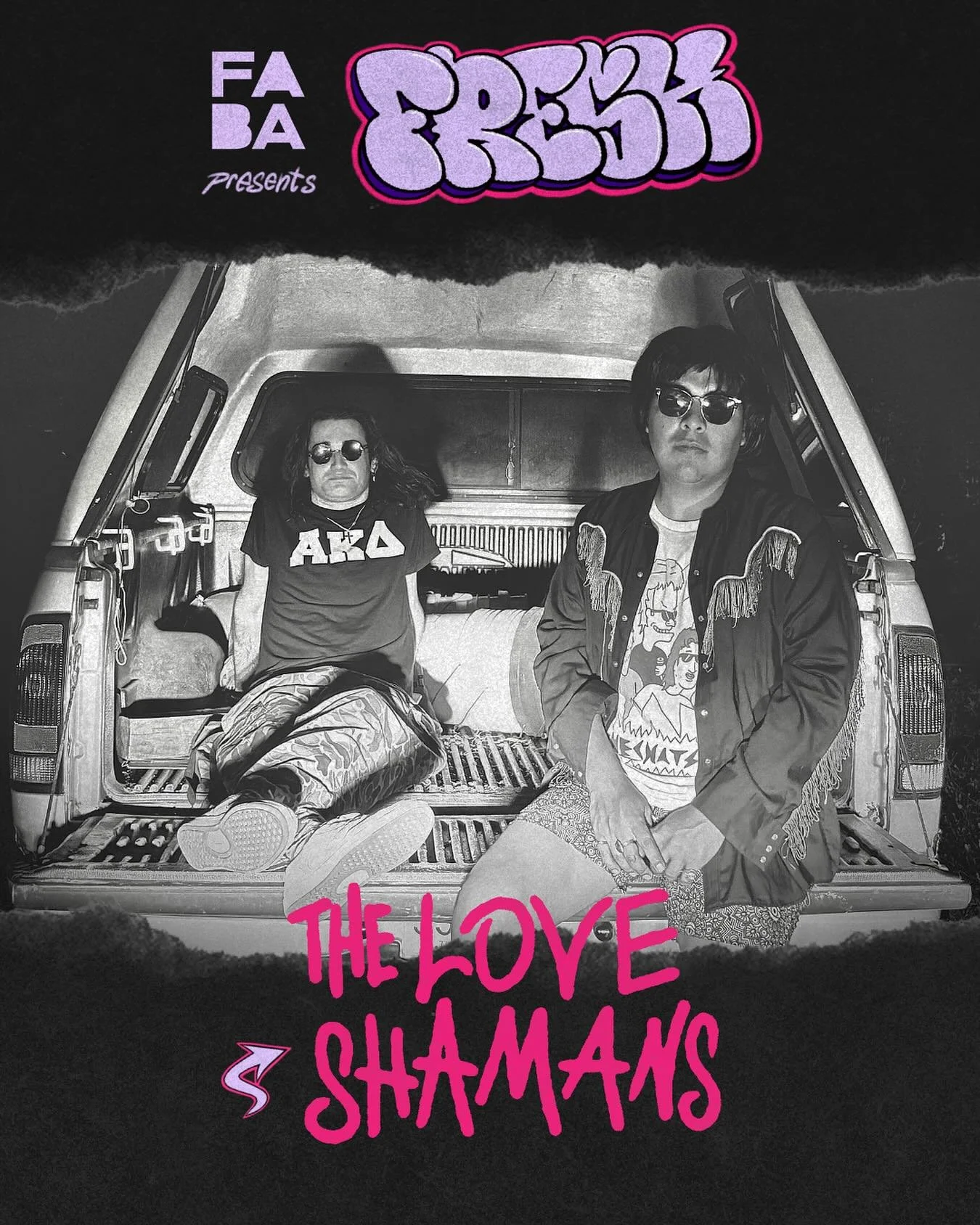 The Love Shamans: High energy rock and roll band, sweating and screaming kind of music, lose control and get in touch with the eternal groove kind of music, real good music for people with good taste.

Don&rsquo;t miss The Love Shamans at #FABAFRESH 