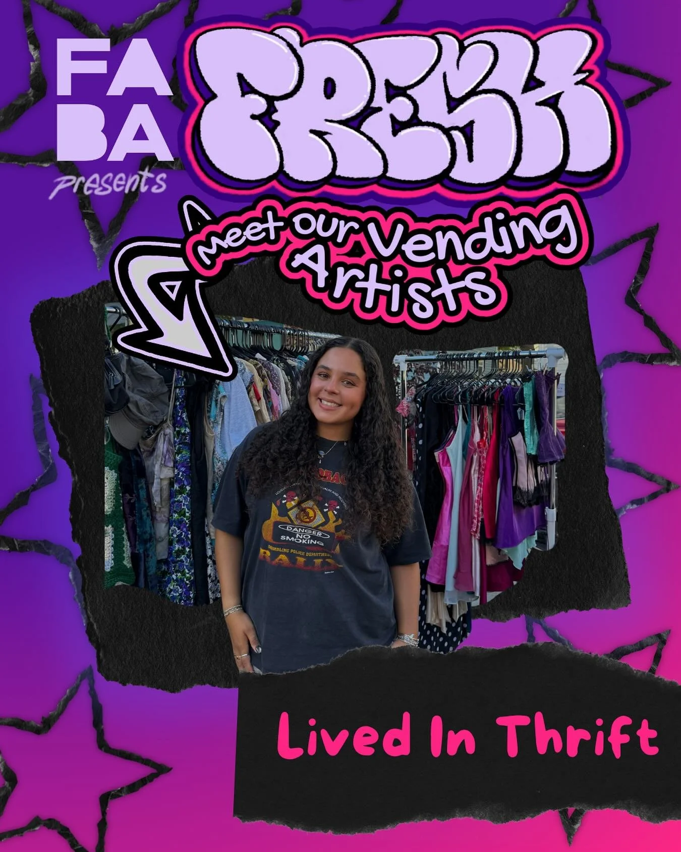 Meet the artists vending at #FABAFresh!

@lived.in.thrift (https://www.instagram.com/lived.in.thrift/#) curates vintage and second hand clothing and accessories.

Lived In Thrift will be vending at #FABAFresh this Sunday, 10/19 at Assembly Row! 🍉

?
