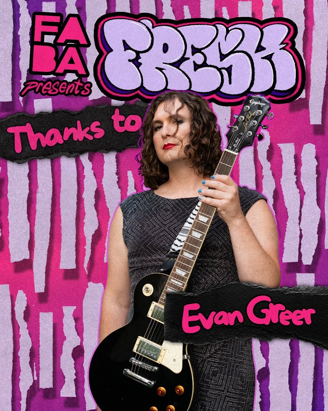 MANY THANKS to the folks helping make #FABAFresh happen TOMORROW!

🎤 Thank you @thatevangreer for being our gear sponsor and providing all our musical equipment needs for our performances! 

🥗 Thank you @sweetgreen for providing meals for our perfo