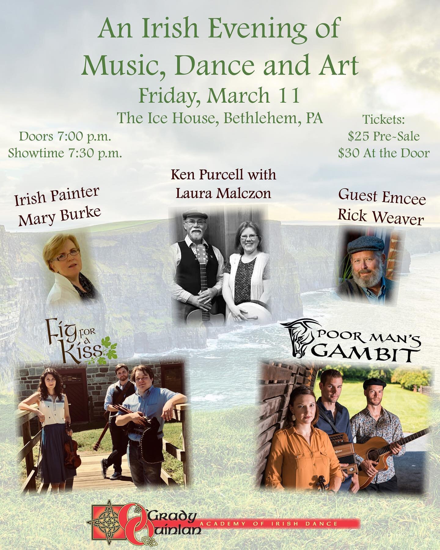 We&rsquo;re so excited to be joining these incredible musicians and artists THIS Friday, March 11th at @icehousetonight ✨🎻 Come join us for some pre St. Patrick&rsquo;s Day merriment! Tickets at link in bio 🎟