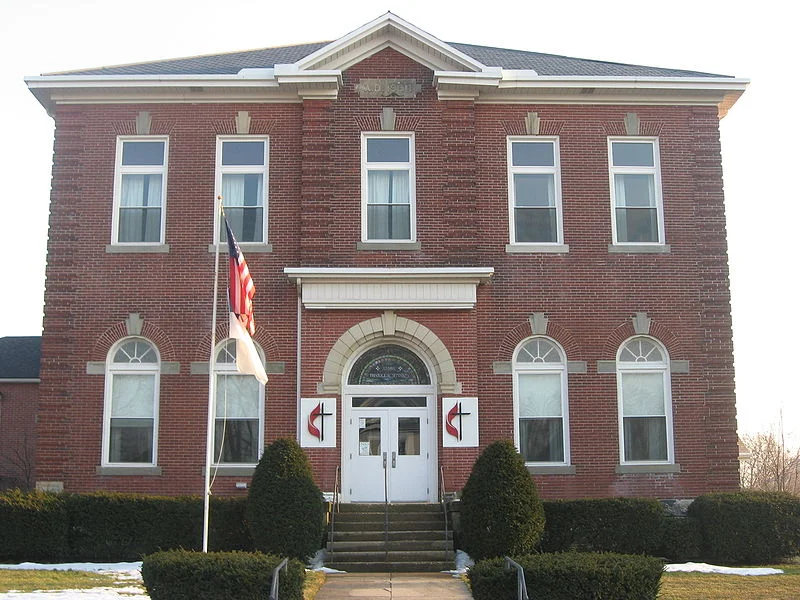 Pictured (2010): Front of the Evangelical United Methodist Church, located at 1985 W. Third Street in Xenia, Ohio, United States. Built in 1908, it formerly housed the Xenia Theological Seminary of the United Presbyterian Church of North America (Source: Wikipedia)