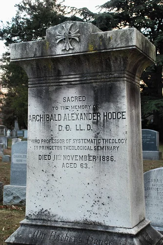 Archibald Alexander Hodge is buried at Princeton Cemetery, Princeton, New Jersey.