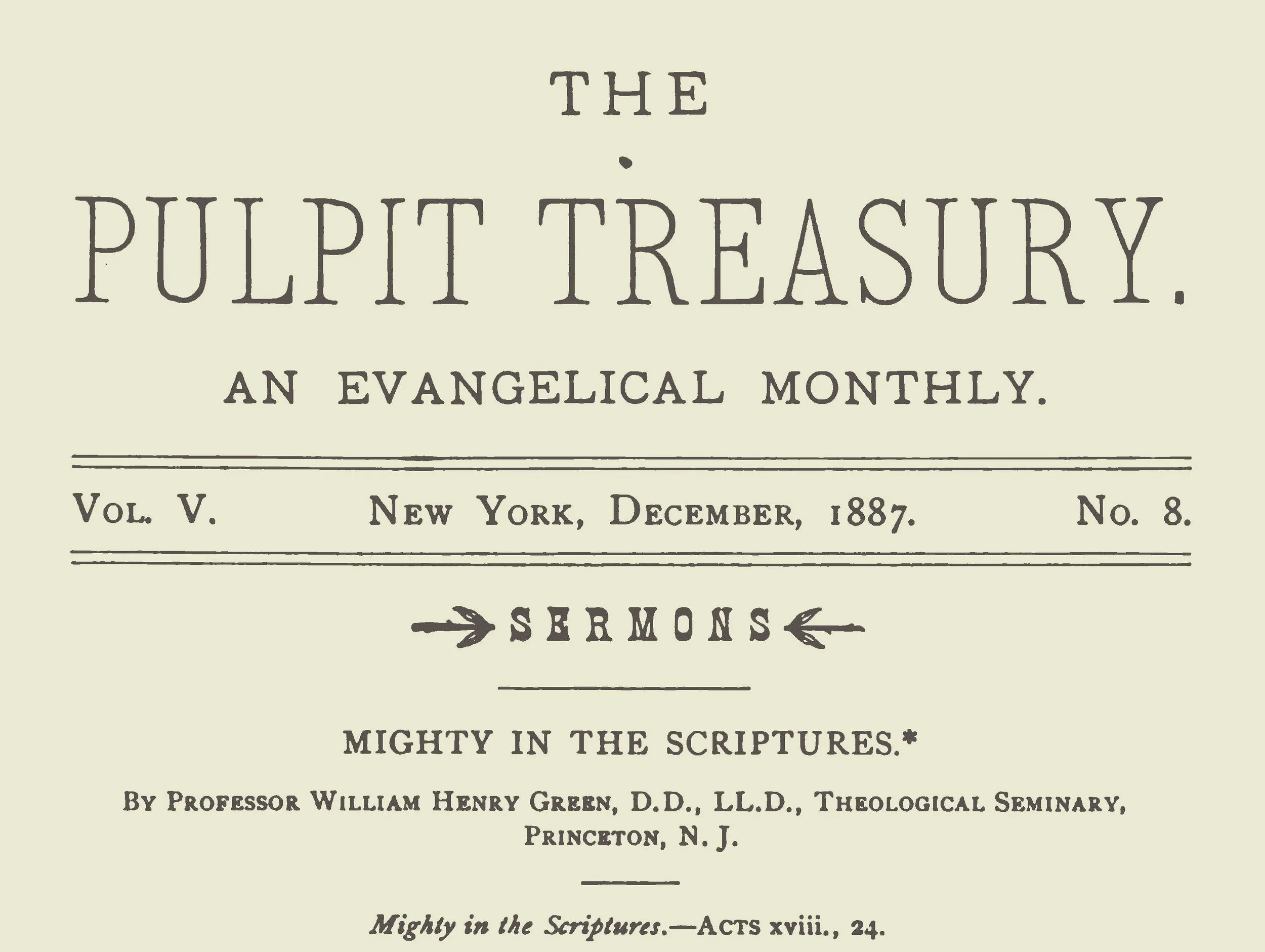 Green, William Henry, Mighty in the Scriptures Title Page.jpg