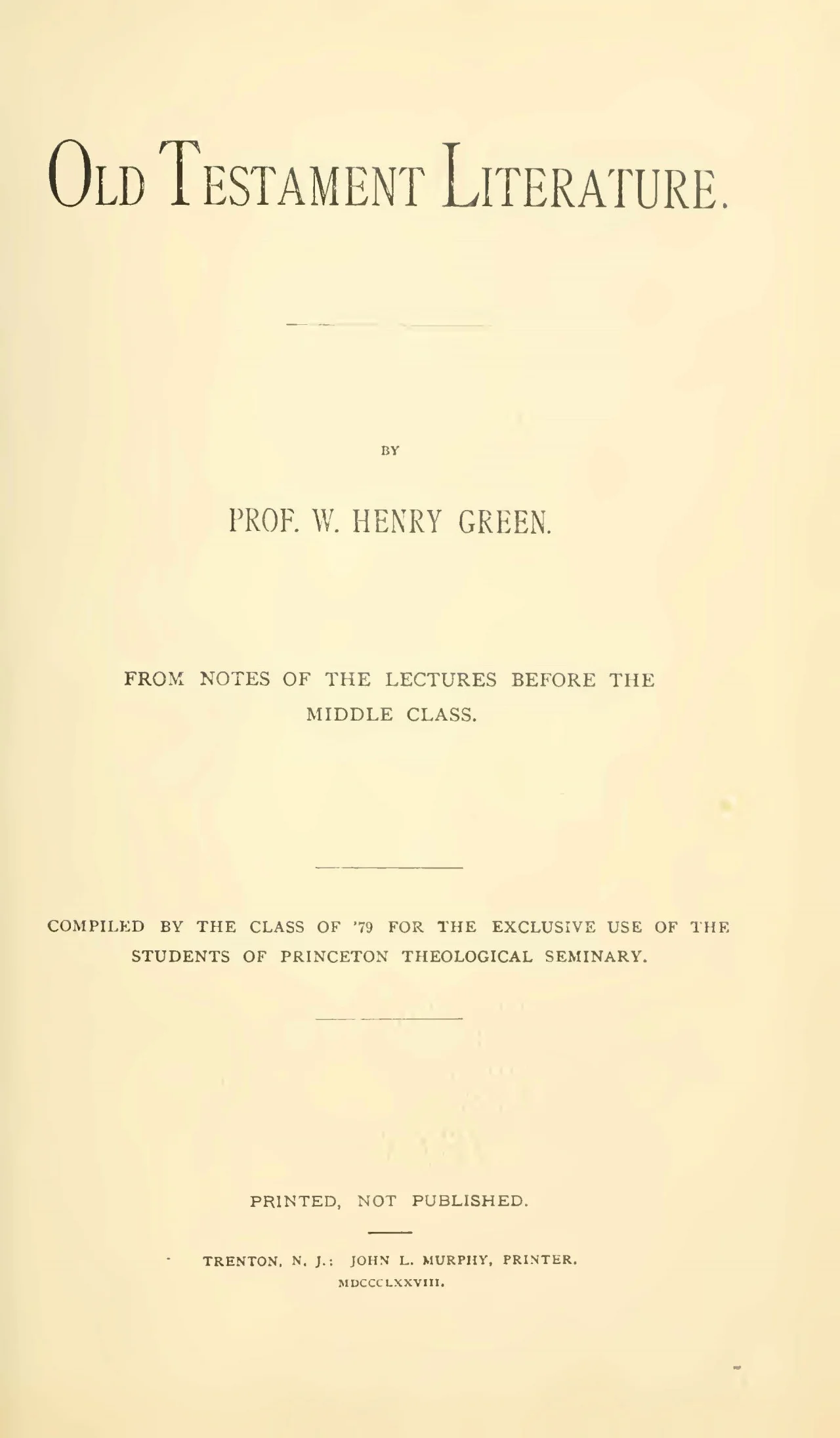 Green, William Henry, Old Testament Literature Title Page.jpg