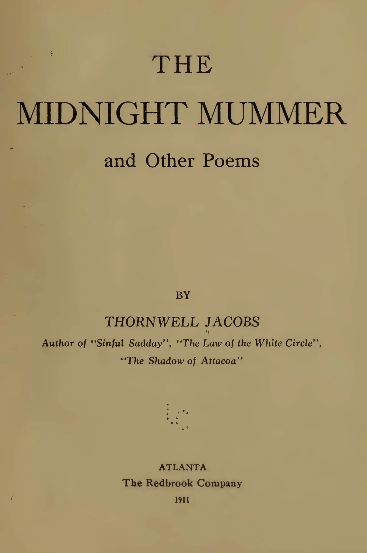Thornwell Jacobs 1877 1956 Log College Press Thornwell Jacobs 1877 1956 Log College Press