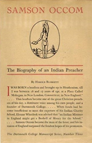 Blodgett, Harold WIlliam, Samson Occom, The Biography of an Indian Preacher.jpg