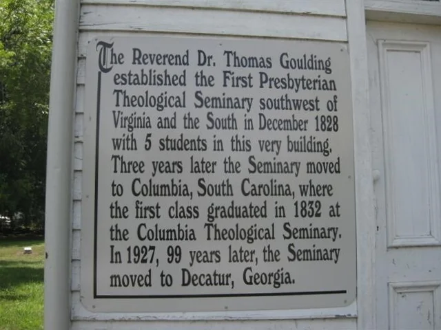 Thomas Goulding helped to found in Lexington, Georgia, what became known as Columbia Theological Seminary.
