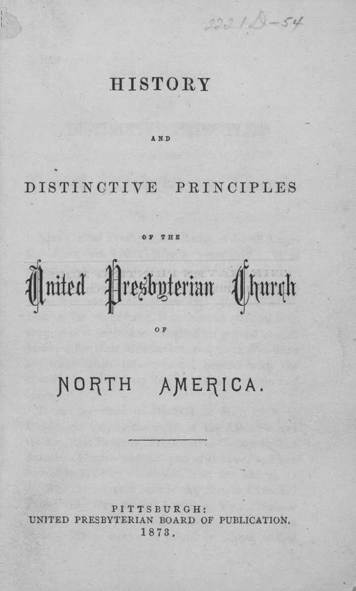 History of the Distinctive Principles of the UPCNA Title Page.jpg