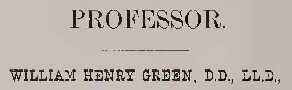 Green, William Henry, William Henry Green, D.D., LL.D. Title Page.jpg