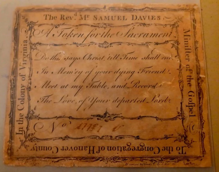 Communion Seasons and Tokens in Early American Presbyterianism — Log ...