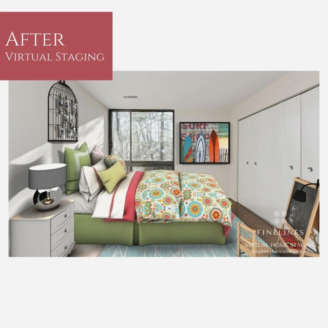 Need help visualizing your new kid's room...we're here to help!
.
.
.
.
.
#connielopezrealestate #nvar #nvarva #virtualstaging #sellrealestate #sellinghomes #sellingrealestate #rentals #renting #rentalproperty #finelinesfurnishings #virtualstaging #m