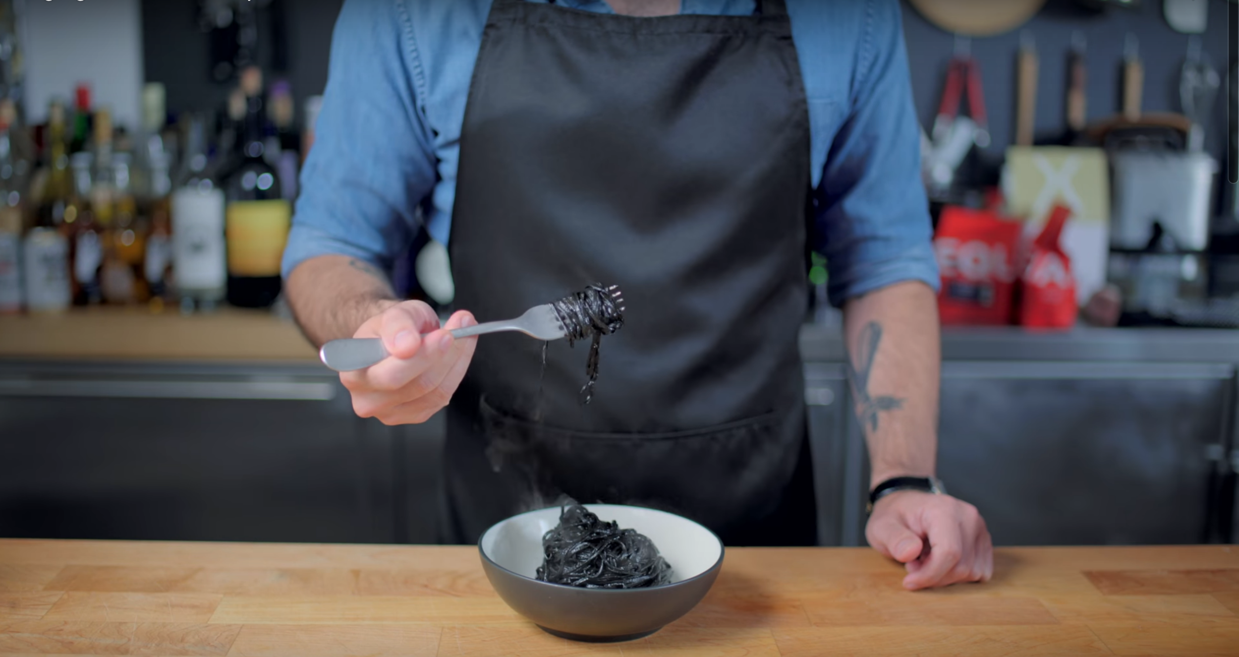 Squid Ink Pasta inspired by JoJo's Bizarre Adventure — Binging With Babish